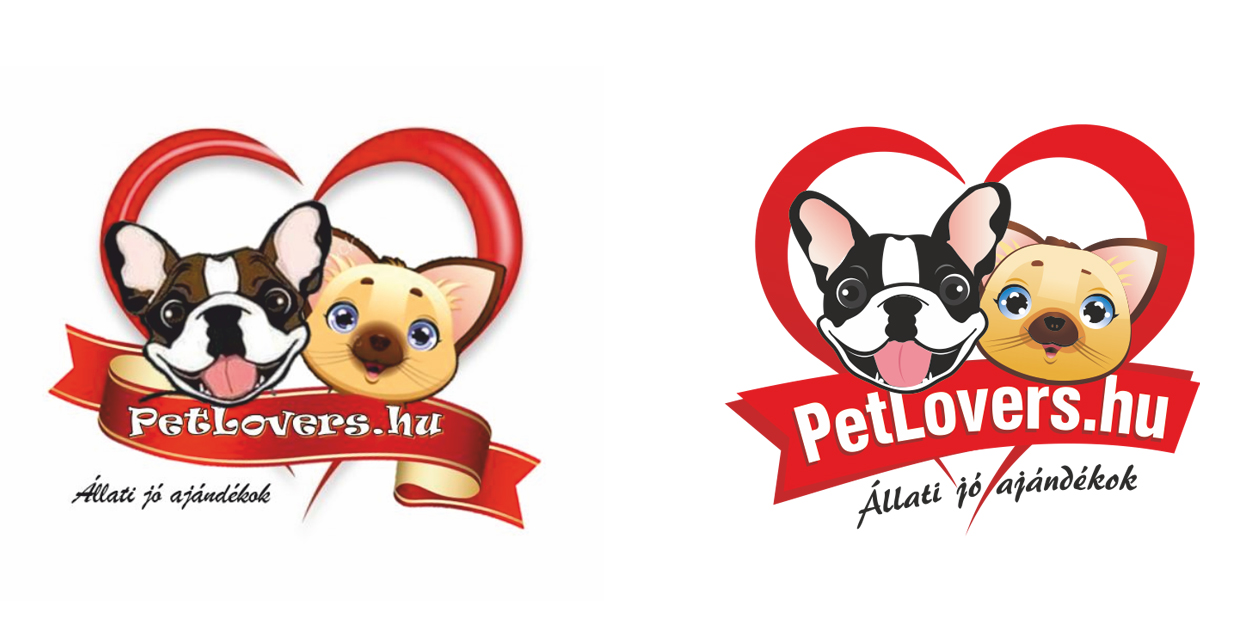 Kisállatos webshop logo vektorizálás modernizálással